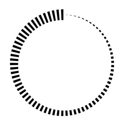 Circular Loading Indicator, stripes around circle logo countdown