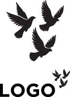 Logo for a company with three birds vector