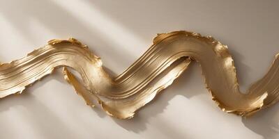 Elegant Abstract Background with Textured Gold Brush Strokes and Soft Diffused Lighting photo
