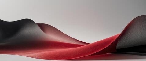 Smooth red gradient transitioning to black edges photo