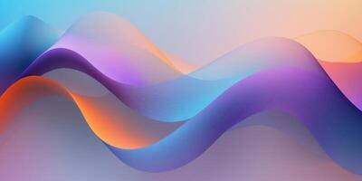 Gradient Color Wave Texture Background with Blue Purple Orange Glowing Colors and Dark Noise Abstract Design photo