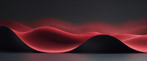 Smooth red gradient transitioning to black edges. photo