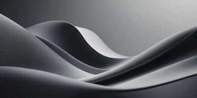 Black and Grey Glowing Abstract Gradient Minimal Design with Soft Lighting and Textured Background. photo