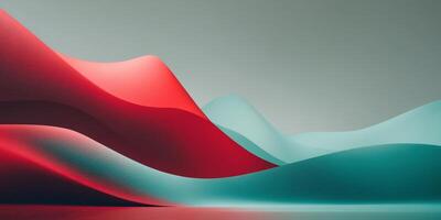 Gradient abstract blend of red and teal tones photo
