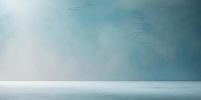 Abstract textured background with icy blue tones and smooth surface ideal for product display and Copy Space. photo