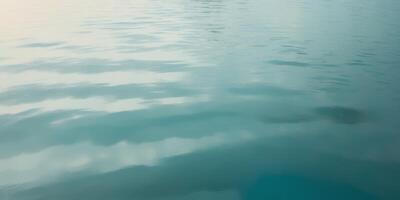 Tranquil Ocean Scene with Gradient Teal Deep Blue Reflection Light Serene Composition photo