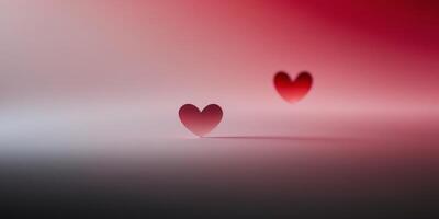 Valentine Gradient Red And Pink Abstract Background With Subtle Heart Shapes Fading To Black photo