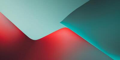 Gradient abstract blend of red and teal tones. photo