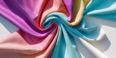 Vibrant Colors and Textures in Abstract Fabric photo