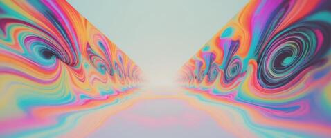 Retro groovy psychedelic optical illusion background photo