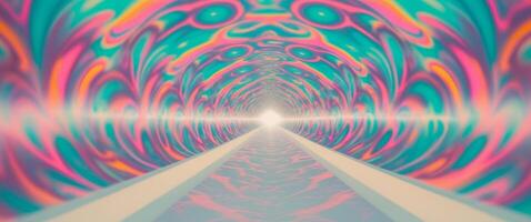 Retro groovy psychedelic optical illusion background. photo