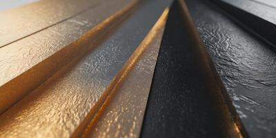 Textured metallic background showing a gradient of colors from black to gold. photo