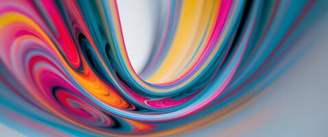 a close up of a colorful abstract background with a curved design. photo