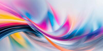 Elegant lines creating a dynamic and colorful abstract composition photo
