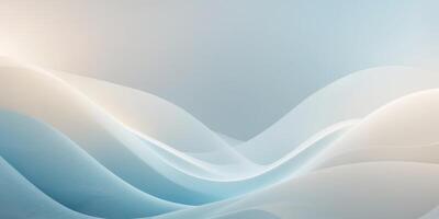 Calm Gradient Background of Blue and White Abstract Waves with Soft Cloudy Pastel Texture and Gentle Light photo