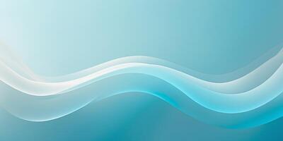 Abstract Blue Background with Flowing Light Waves and Gradient Effect photo
