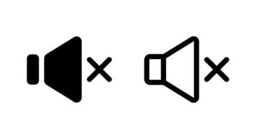 Mute volume speaker icon in generic style. Turn off audio sign symbol vector