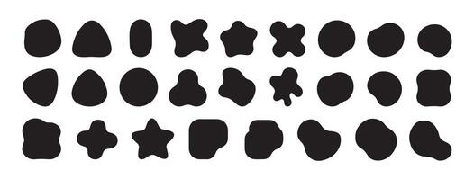 Irregulars organic blots. Modern liquid irregular blob shape. Fluid blob shape for abstract design vector