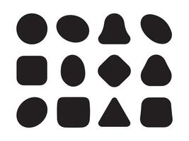 Blob shape organic illustration set vector