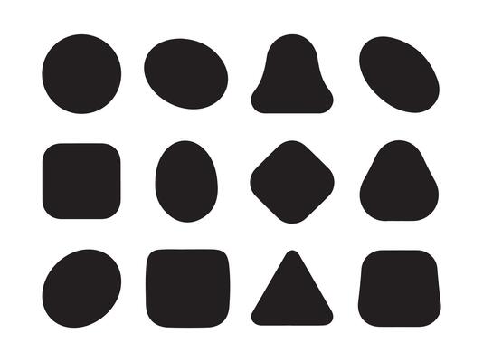Blob shape organic illustration set