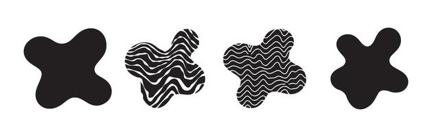 Irregulars organic blots. Modern liquid irregular blob shape vector