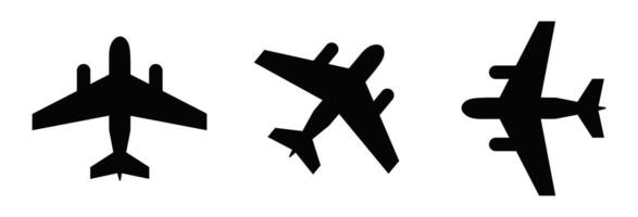 Set of airplane icon. Aircrafts flat style stock . vector