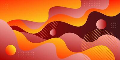 Pink and orange geometric business banner design. creative banner design with wave shapes and lines for template. Simple horizontal banner. Eps10 vector