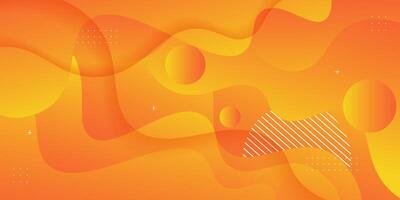 Modern abstract orange wave background with colorful bright gradient. Simple background design with abstract geometric pattern for banner, flyer, presentation and business card vector