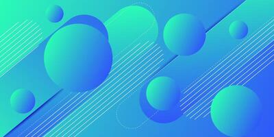 Abstract dynamic bright blue gradient illustration background with simple shadow pattern in rectangular shape with 3D circle appearance. Futuristic and luxury design. Eps10 vector
