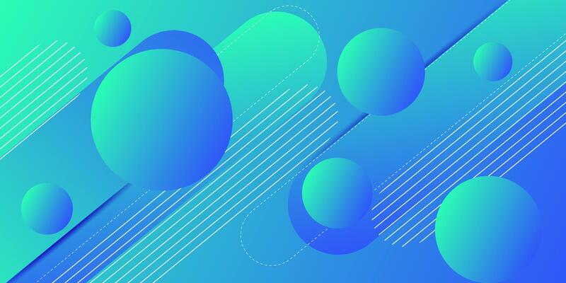 Abstract dynamic bright blue gradient illustration background with simple shadow pattern in rectangular shape with 3D circle appearance. Futuristic and luxury design. Eps10
