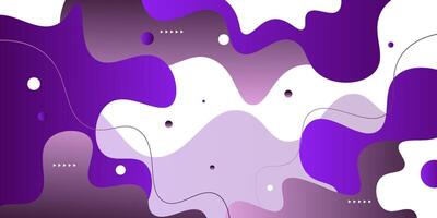 Purple geometric business banner design. Creative banner design with wave and line shape as template. Simple horizontal banner. vector