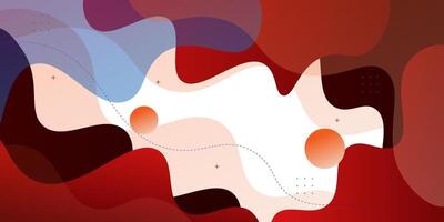 Modern red and brown geometric business banner design. Creative banner design with wave and line shape as template. Simple horizontal banner. Eps10 vector