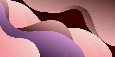 Purple and pink geometric business banner design. Creative banner design with wave shape. Simple design on brown horizontal banner. Eps10 vector