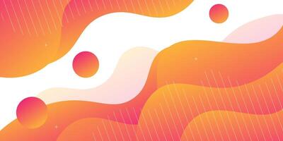 Modern abstract orange wave background with colorful bright gradient. Simple background design with abstract geometric pattern for banner, flyer, presentation and business card. vector