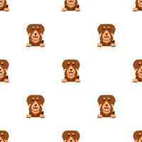 cartoon character cute dog seamless pattern background for design. vector