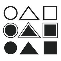 Basic Geometric Shapes Set vector