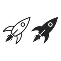 Rocket Launch Icons vector