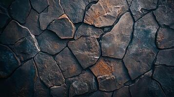 A wall made of stone with a rough texturebackdrop photo