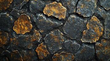 The image is of a wall made of rocks and dirt photo