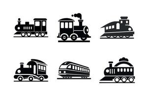 Train Icons for Transportation Design on a white background vector