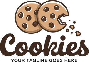 A playful and colorful logo cookies vector