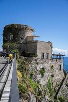 Amalfi Coast with scenic buildings and cliff Campania Italy. photo