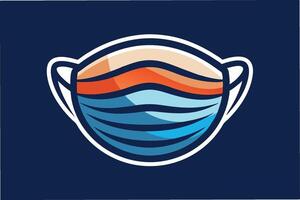 A mask with waves on it vector