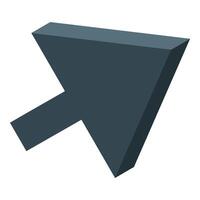 A 3d arrow pointing down on a white background vector