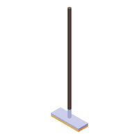 A broom with a handle on top of it vector