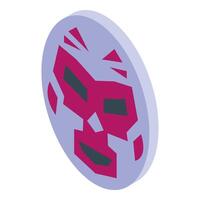 A purple and pink mask icon on a white background vector