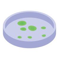 A plate with green algae in it vector