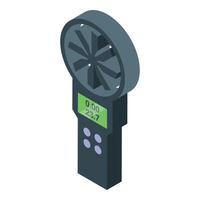 A digital thermometer with a clock on it vector