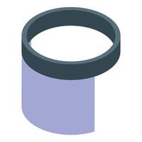 A ring with a purple band on it vector