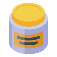 A jar of mustard on a white background vector